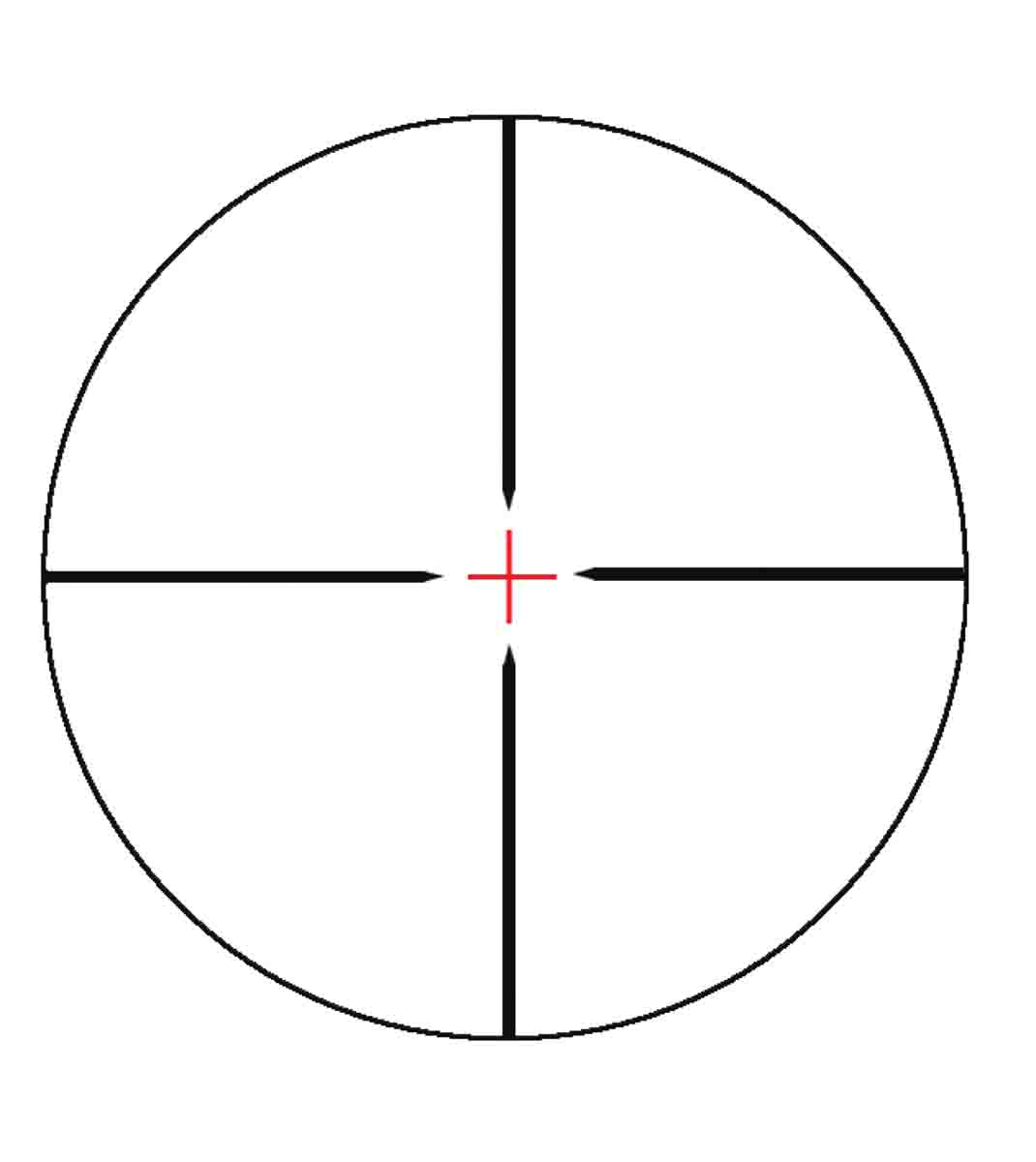 The Konus 30/30 reticle features a lighted cross at its center.